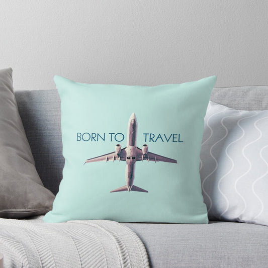 Born To Travel Cuscino Grande (45 cm)